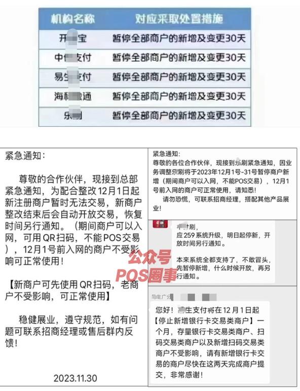 5家支付公司被“暫停商戶新增”30天