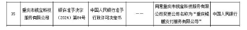 錢寶支付正式更名為“重慶鯤鵬支付服務有限公司”