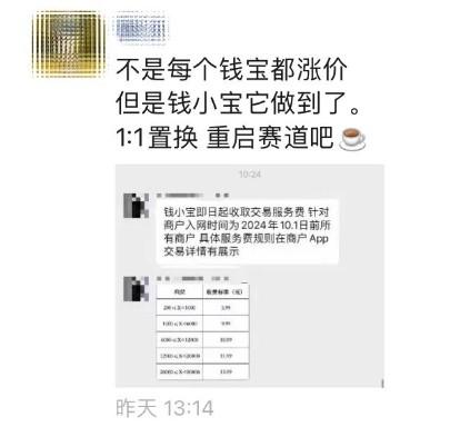 錢小寶收交易服務費，收取5.99的交易服務費